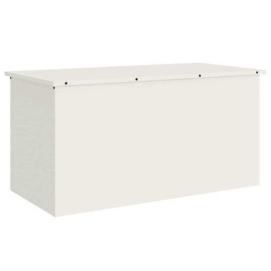 vidaXL Garden Storage Cushion Box Steel 100 x 50.5 x 50 cm 220 White
