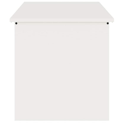 vidaXL Garden Storage Cushion Box Steel 100 x 50.5 x 50 cm 220 White