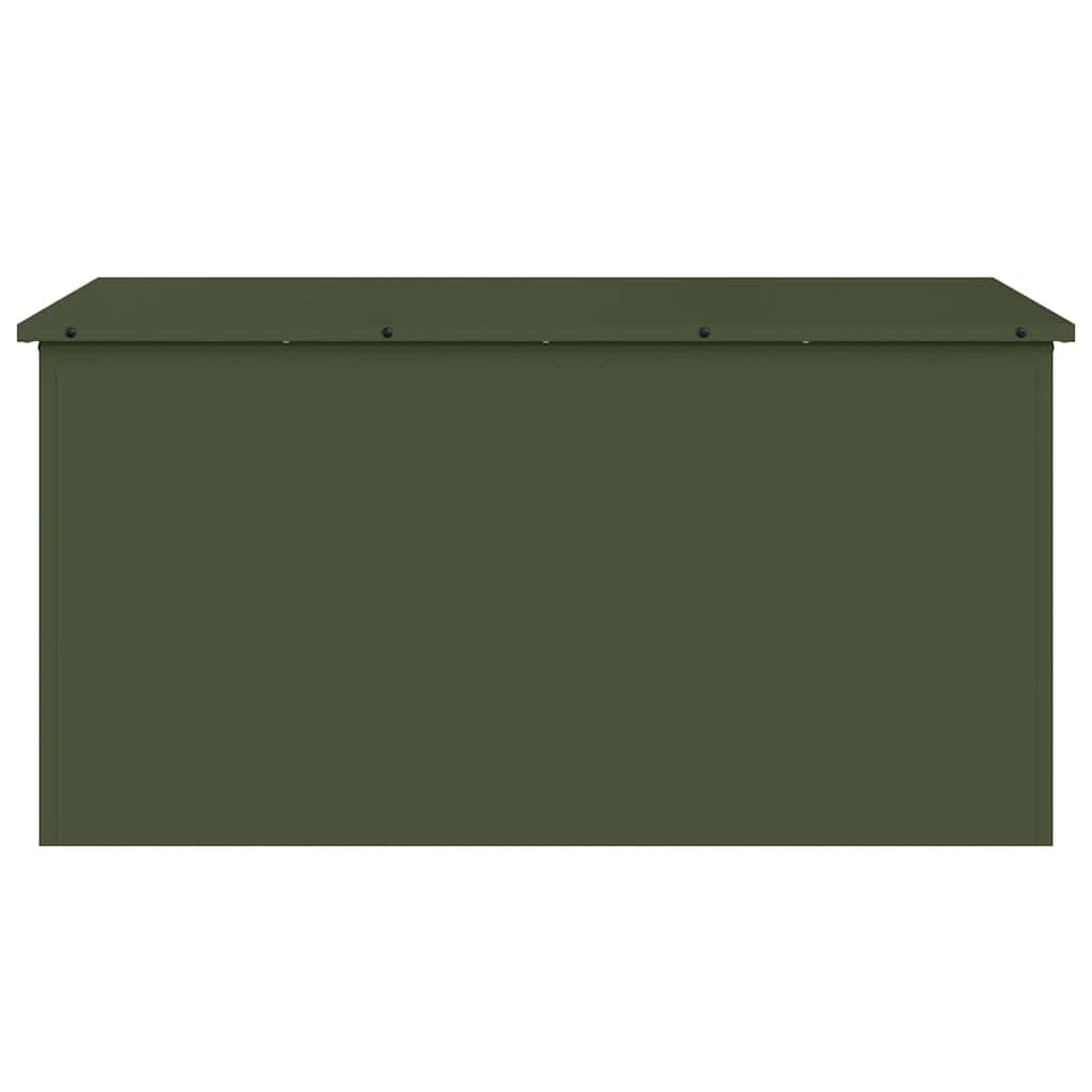 vidaXL Outdoor Storage Box Olive Green 100 x 50.5 x 50 cm Steel