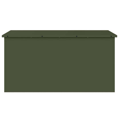 vidaXL Outdoor Storage Box Olive Green 100 x 50.5 x 50 cm Steel