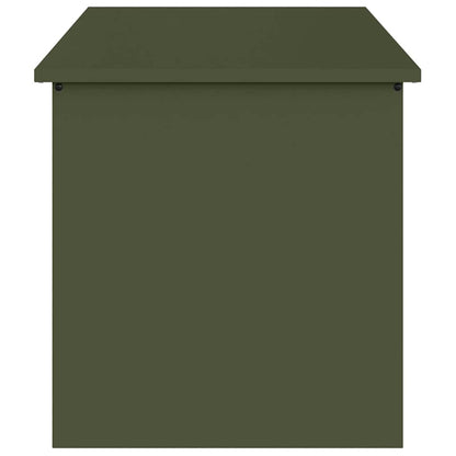 vidaXL Outdoor Storage Box Olive Green 100 x 50.5 x 50 cm Steel