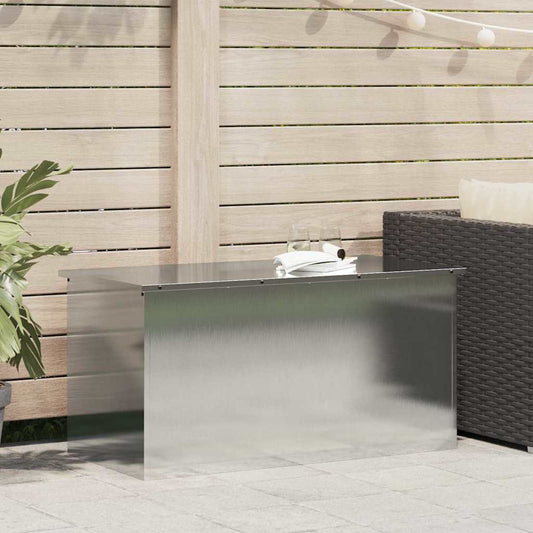 vidaXL Garden Storage Cushion Box Galvanised Steel 100 x 50.5 x 50 cm