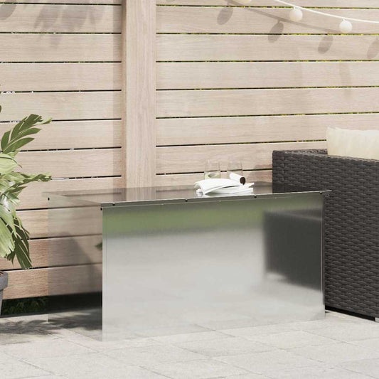 vidaXL Garden Storage Cushion Box Galvanised Steel 100 x 50.5 x 50 cm