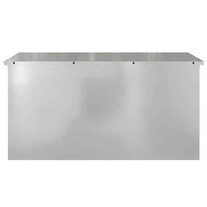 vidaXL Garden Storage Cushion Box Steel 100 x 50.5 x 50 cm 220 Silver