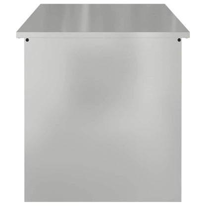 vidaXL Garden Storage Cushion Box Steel 100 x 50.5 x 50 cm 220 Silver