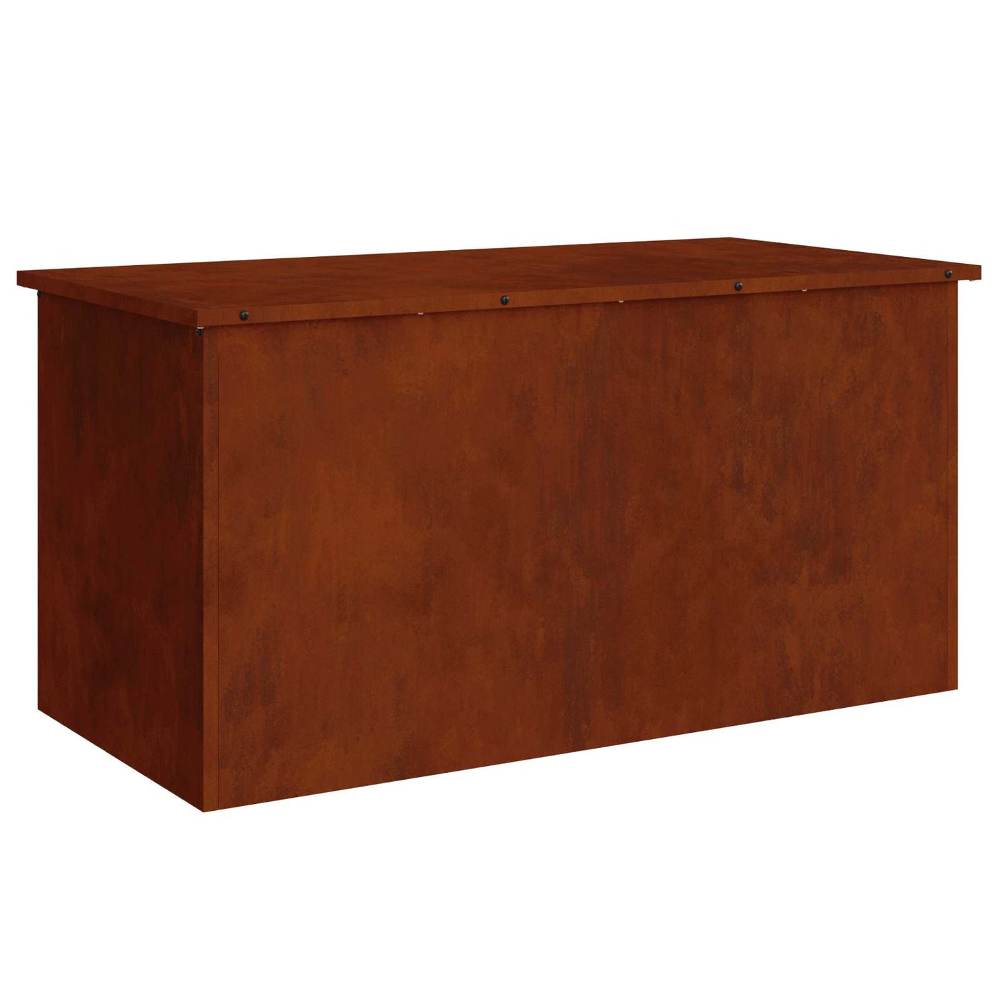 vidaXL Garden Storage Cushion Box Steel 100 x 50.5 x 50 cm 220 Rusty