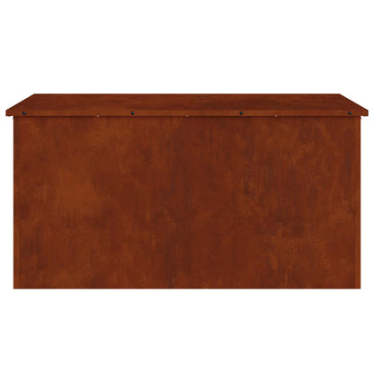 vidaXL Garden Storage Cushion Box Steel 100 x 50.5 x 50 cm 220 Rusty