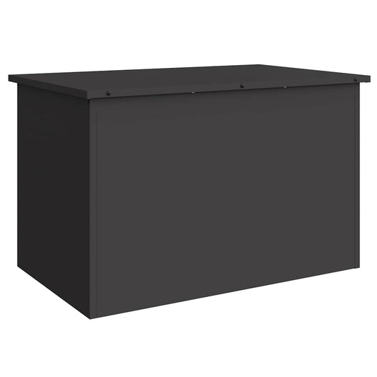 vidaXL Garden Storage Cushion Box Steel 80 x 50.5 x 50 cm 180 Black