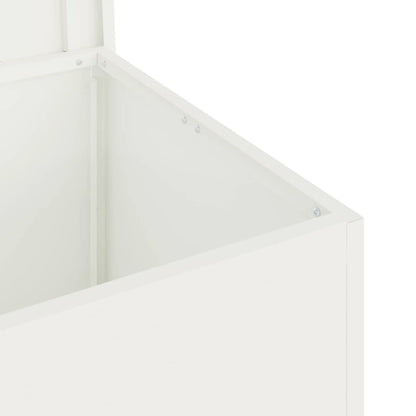vidaXL Garden Storage Cushion Box Steel 80 x 50.5 x 50 cm 220 White