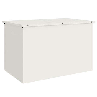 vidaXL Garden Storage Cushion Box Steel 80 x 50.5 x 50 cm 220 White