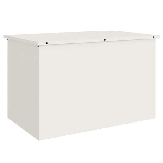 vidaXL Garden Storage Cushion Box Steel 80 x 50.5 x 50 cm 220 White