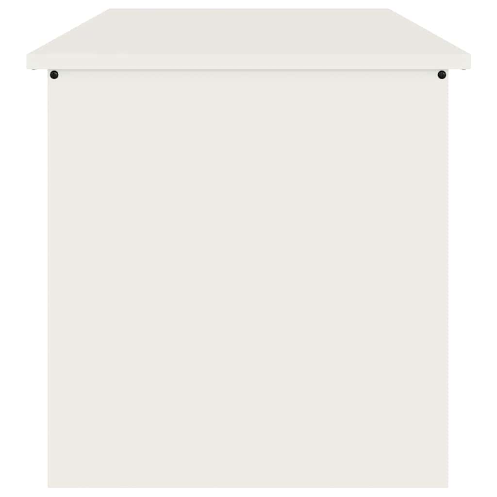 vidaXL Garden Storage Cushion Box Steel 80 x 50.5 x 50 cm 220 White