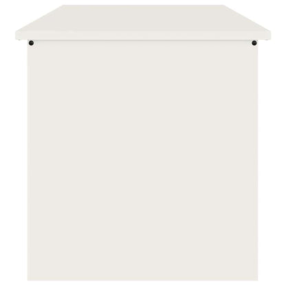 vidaXL Garden Storage Cushion Box Steel 80 x 50.5 x 50 cm 220 White