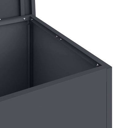 vidaXL Garden Storage Cushion Box Steel 80 x 50.5 x 50 cm 180