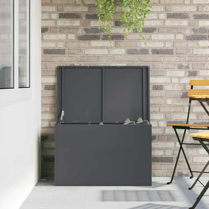 vidaXL Garden Storage Cushion Box Steel 80 x 50.5 x 50 cm 180