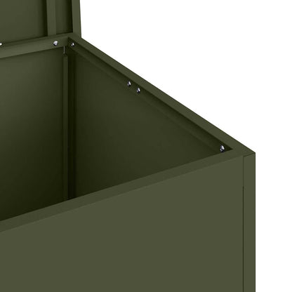 vidaXL Garden Storage Cushion Box Steel 80 x 50.5 x 50 cm 175 L