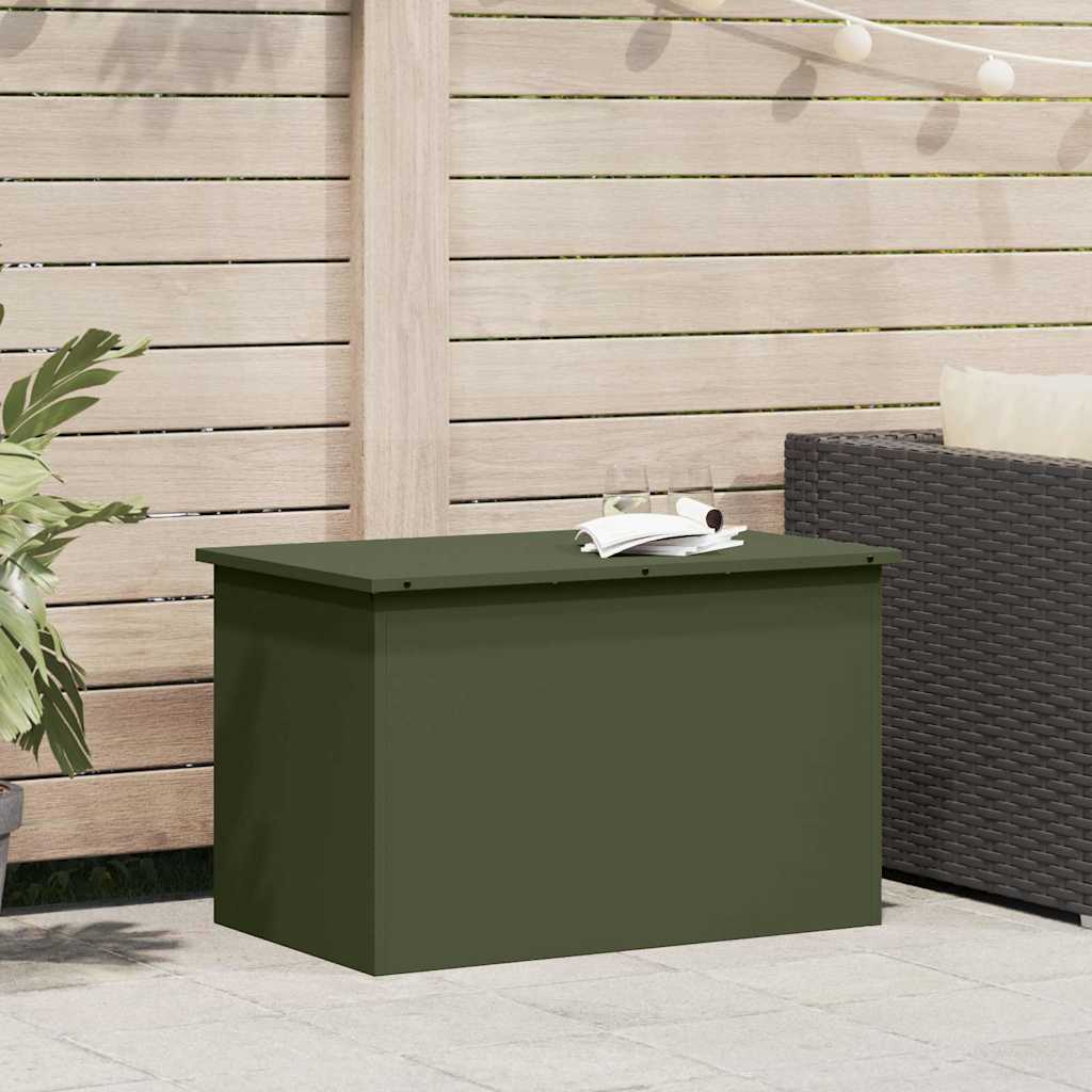 vidaXL Garden Storage Cushion Box Steel 80 x 50.5 x 50 cm 175 L