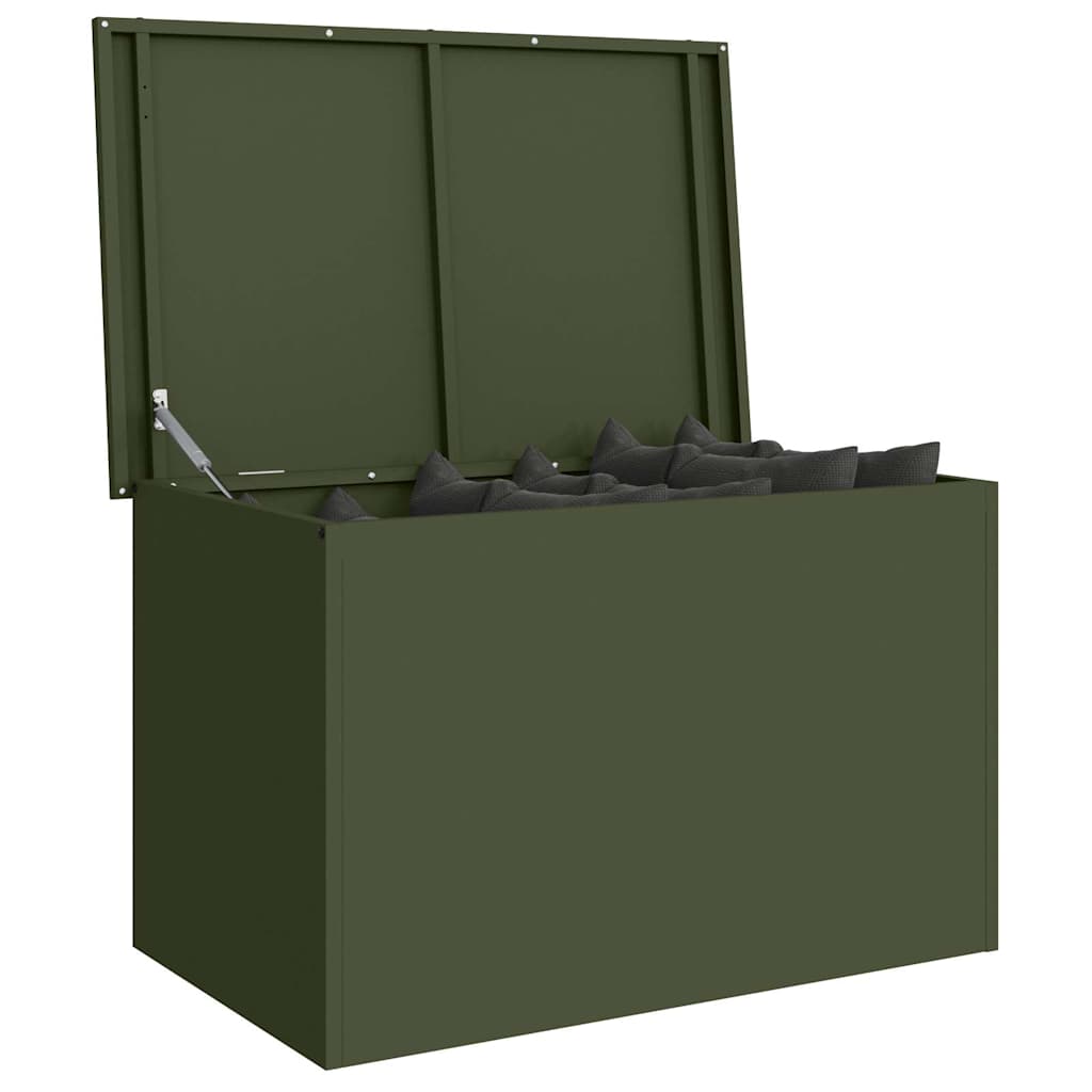 vidaXL Garden Storage Cushion Box Steel 80 x 50.5 x 50 cm 175 L