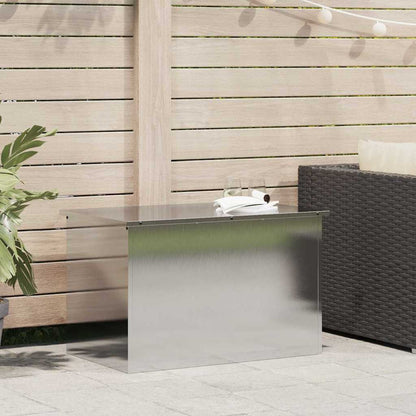 vidaXL Garden Storage Cushion Box Galvanised Steel 80 x 50.5 x 50 cm