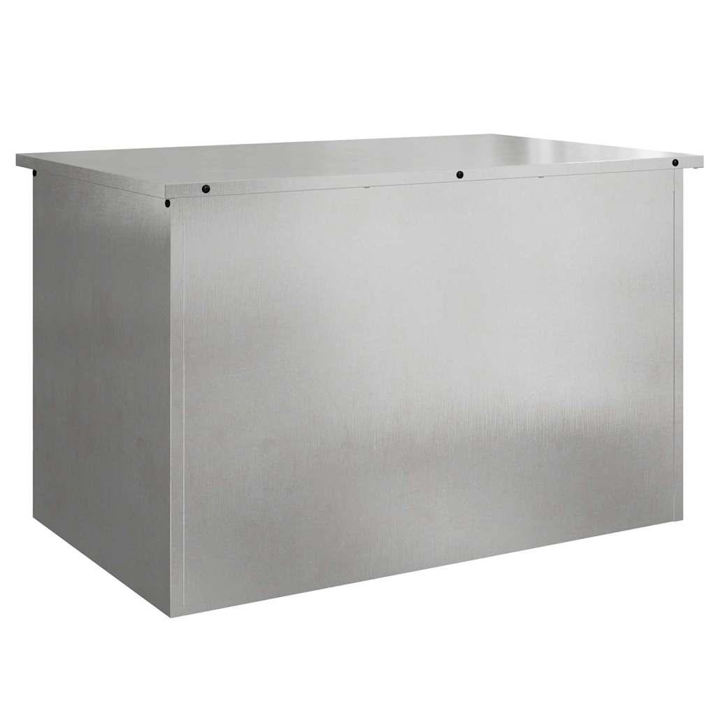 vidaXL Garden Storage Cushion Box Galvanised Steel 80 x 50.5 x 50 cm