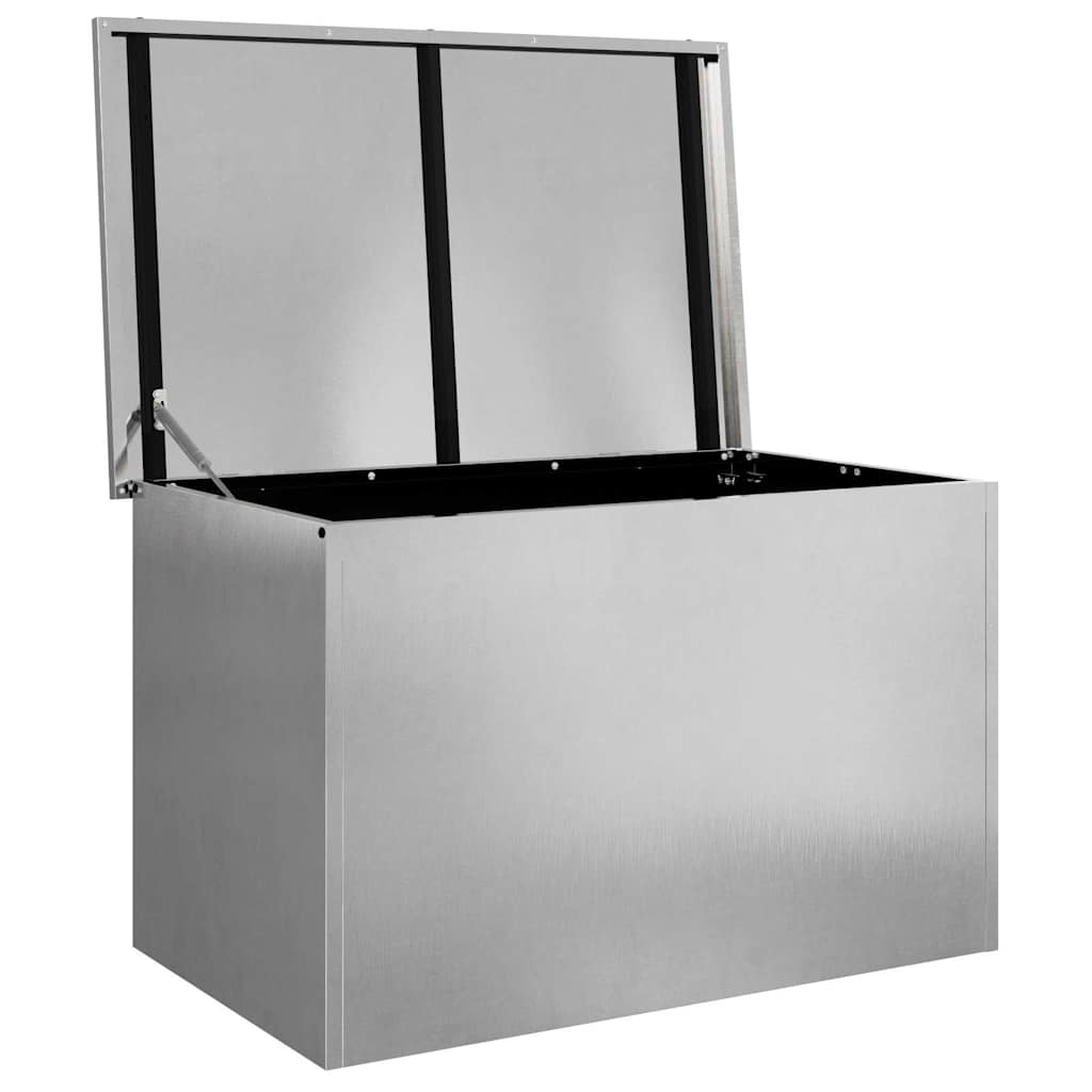 vidaXL Garden Storage Cushion Box Galvanised Steel 80 x 50.5 x 50 cm