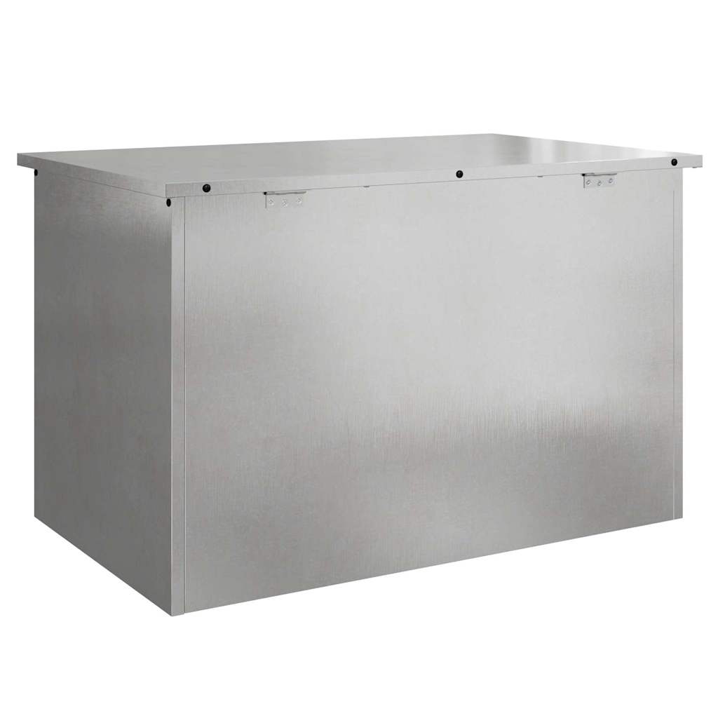 vidaXL Garden Storage Cushion Box Galvanised Steel 80 x 50.5 x 50 cm