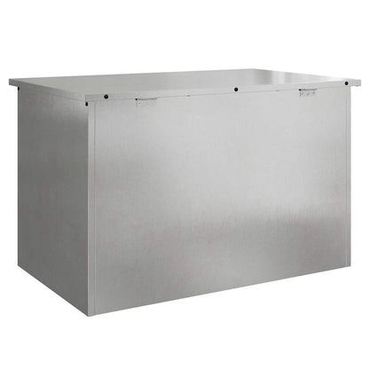 vidaXL Garden Storage Cushion Box Galvanised Steel 80 x 50.5 x 50 cm