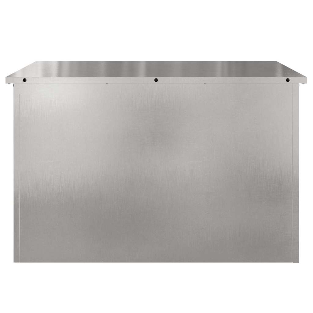 vidaXL Garden Storage Cushion Box Galvanised Steel 80 x 50.5 x 50 cm