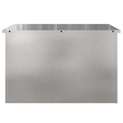 vidaXL Garden Storage Cushion Box Galvanised Steel 80 x 50.5 x 50 cm