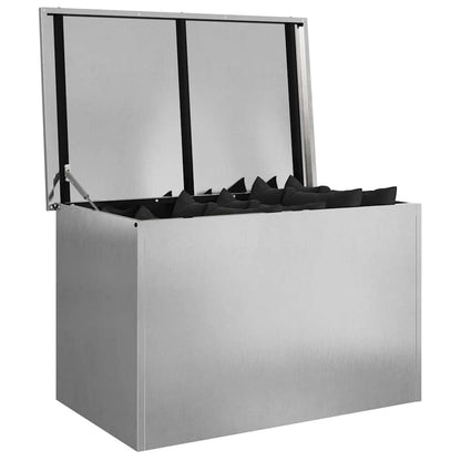 vidaXL Garden Storage Cushion Box Galvanised Steel 80 x 50.5 x 50 cm