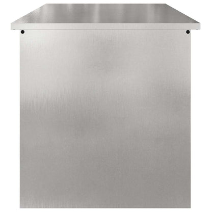 vidaXL Garden Storage Cushion Box Galvanised Steel 80 x 50.5 x 50 cm