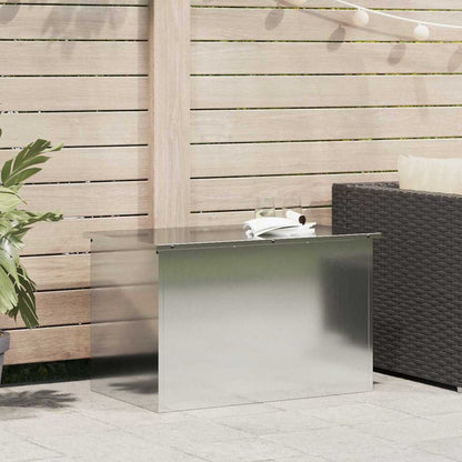 vidaXL Garden Storage Cushion Box Galvanised Steel 80 x 50.5 x 50 cm