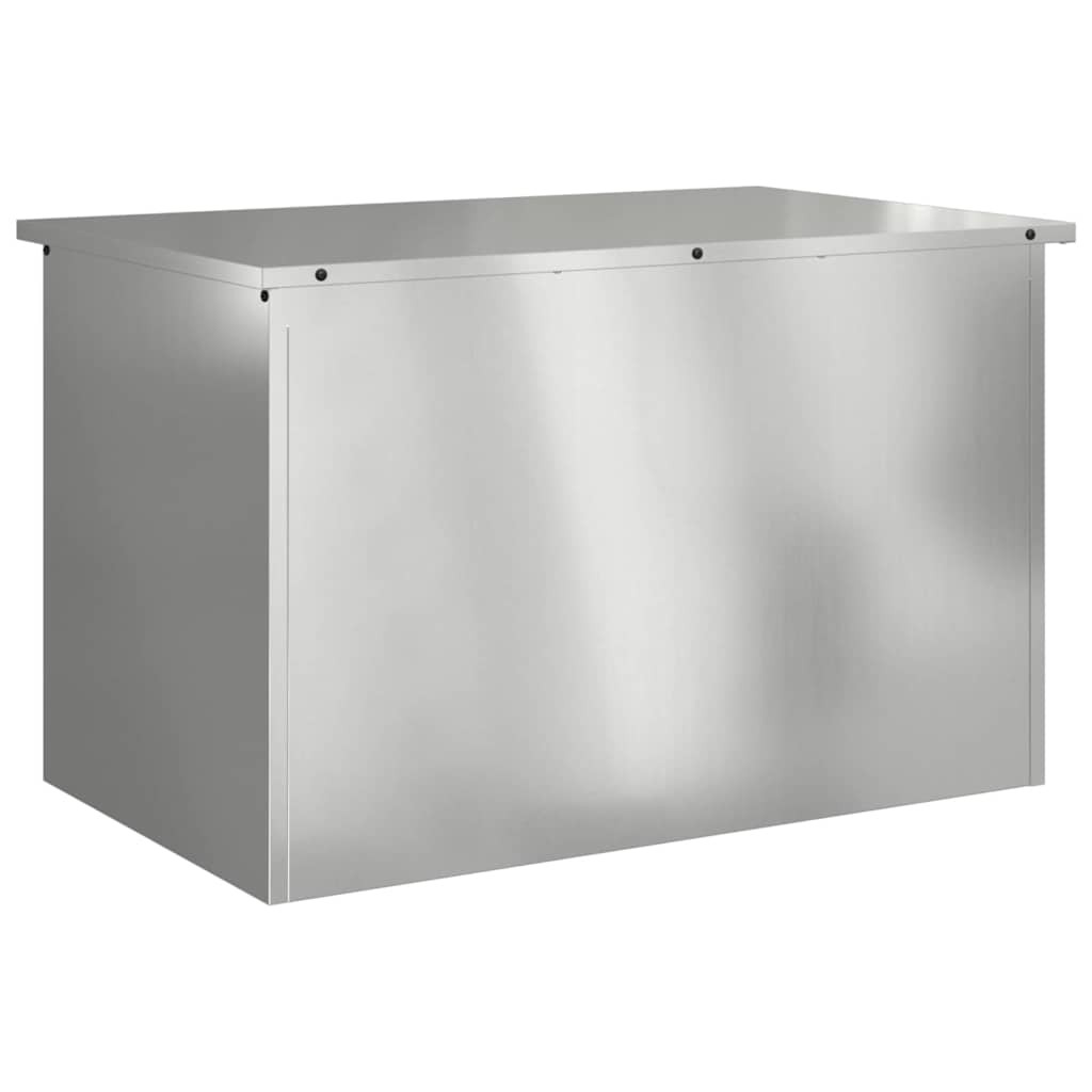 vidaXL Garden Storage Cushion Box Galvanised Steel 80 x 50.5 x 50 cm