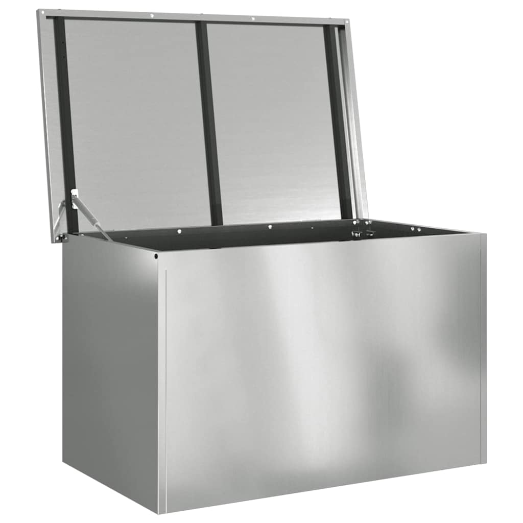 vidaXL Garden Storage Cushion Box Galvanised Steel 80 x 50.5 x 50 cm