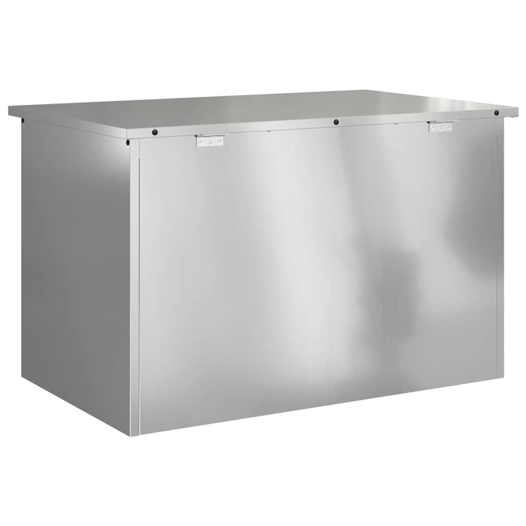 vidaXL Garden Storage Cushion Box Galvanised Steel 80 x 50.5 x 50 cm