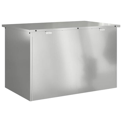 vidaXL Garden Storage Cushion Box Galvanised Steel 80 x 50.5 x 50 cm
