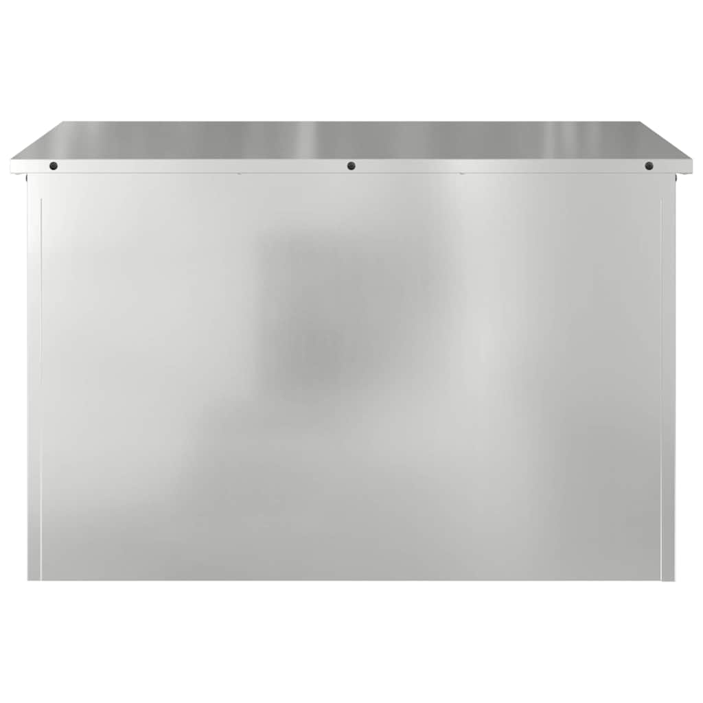 vidaXL Garden Storage Cushion Box Galvanised Steel 80 x 50.5 x 50 cm