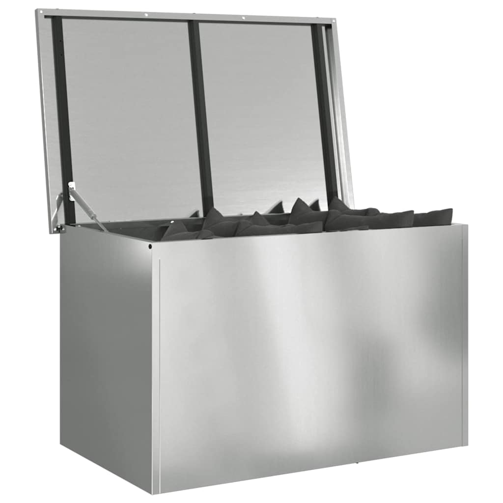 vidaXL Garden Storage Cushion Box Galvanised Steel 80 x 50.5 x 50 cm