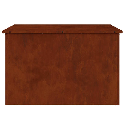 vidaXL Garden Storage Cushion Box Steel 80 x 50.5 x 50 cm Rusty