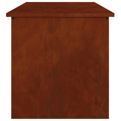 vidaXL Garden Storage Cushion Box Steel 80 x 50.5 x 50 cm Rusty