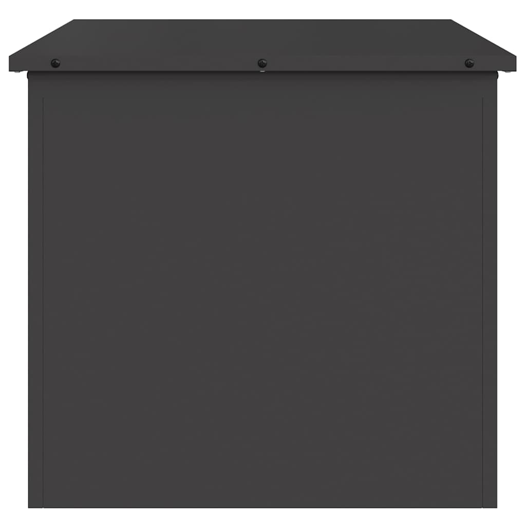 vidaXL Garden Storage Cushion Box Steel 55 x 50.5 x 50 cm 117 L Black