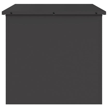 vidaXL Garden Storage Cushion Box Steel 55 x 50.5 x 50 cm 117 L Black