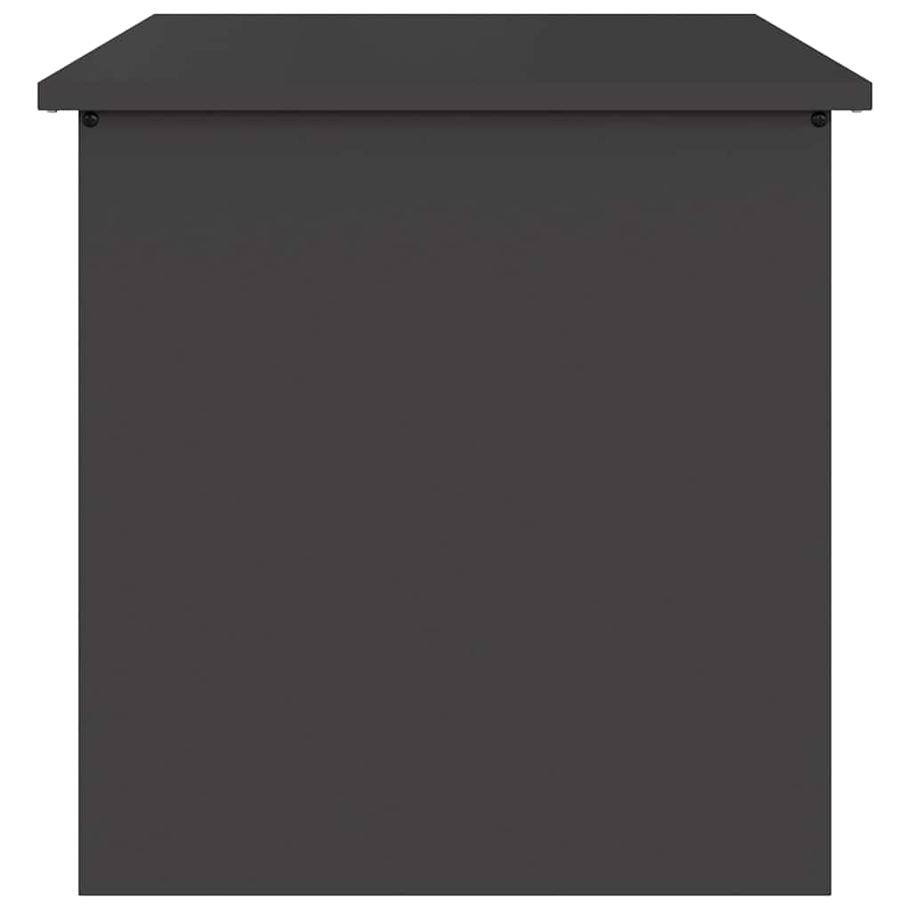 vidaXL Garden Storage Cushion Box Steel 55 x 50.5 x 50 cm 117 L Black