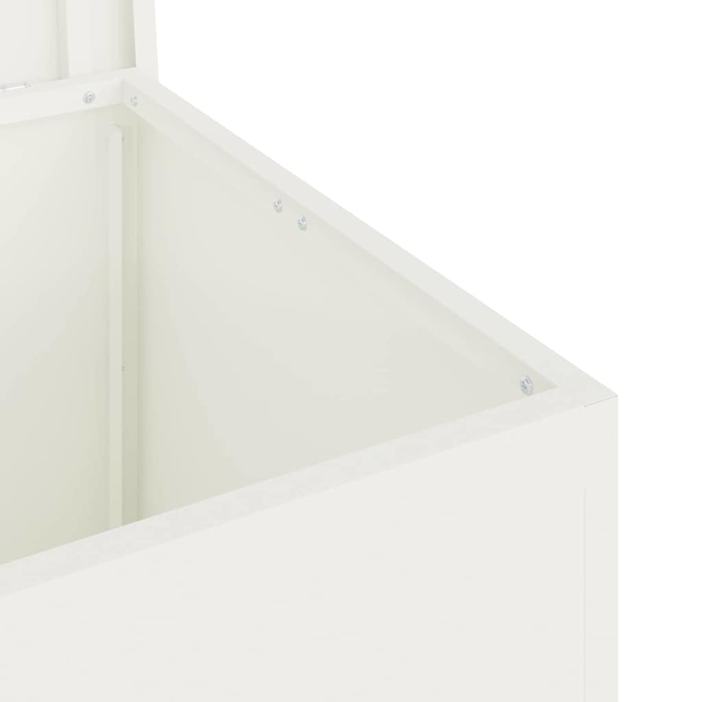 vidaXL Outdoor Storage Box White 55 x 50.5 x 50 cm Steel