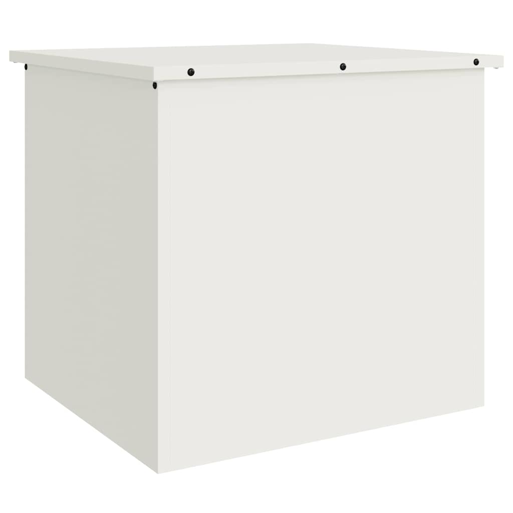 vidaXL Outdoor Storage Box White 55 x 50.5 x 50 cm Steel