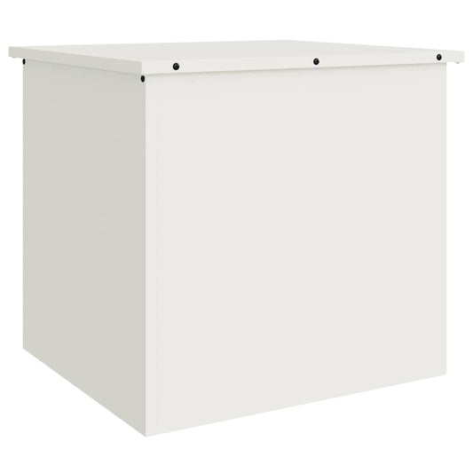 vidaXL Garden Storage Cushion Box Steel 55 x 50.5 x 50 cm 220 White