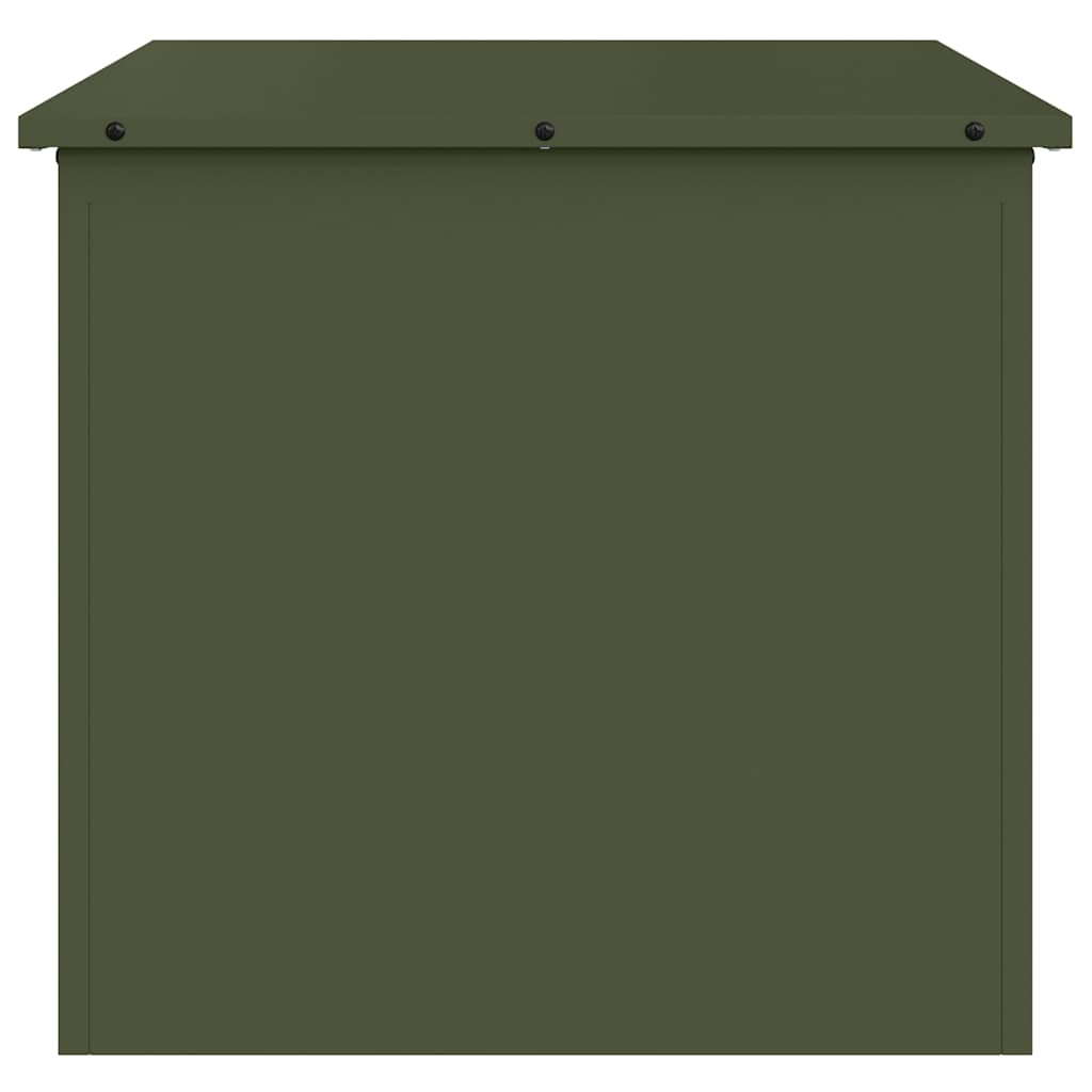 vidaXL Outdoor Storage Box Olive Green 55 x 50.5 x 50 cm Steel