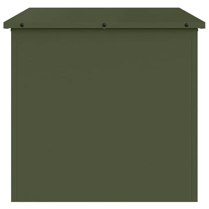 vidaXL Outdoor Storage Box Olive Green 55 x 50.5 x 50 cm Steel