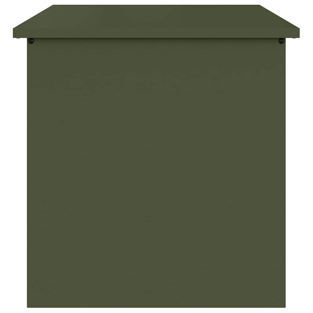 vidaXL Outdoor Storage Box Olive Green 55 x 50.5 x 50 cm Steel