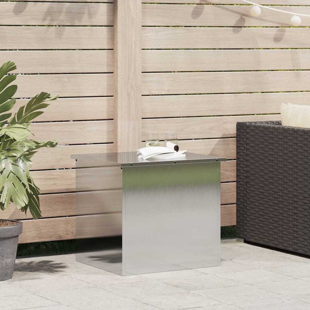 vidaXL Garden Storage Cushion Box Galvanised Steel 55 x 50.5 x 50 cm